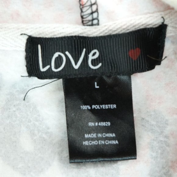 LOVE hoodie Large Comics‎ Graphics Colorful Girls Jacket Pockets - Picture 6 of 6
